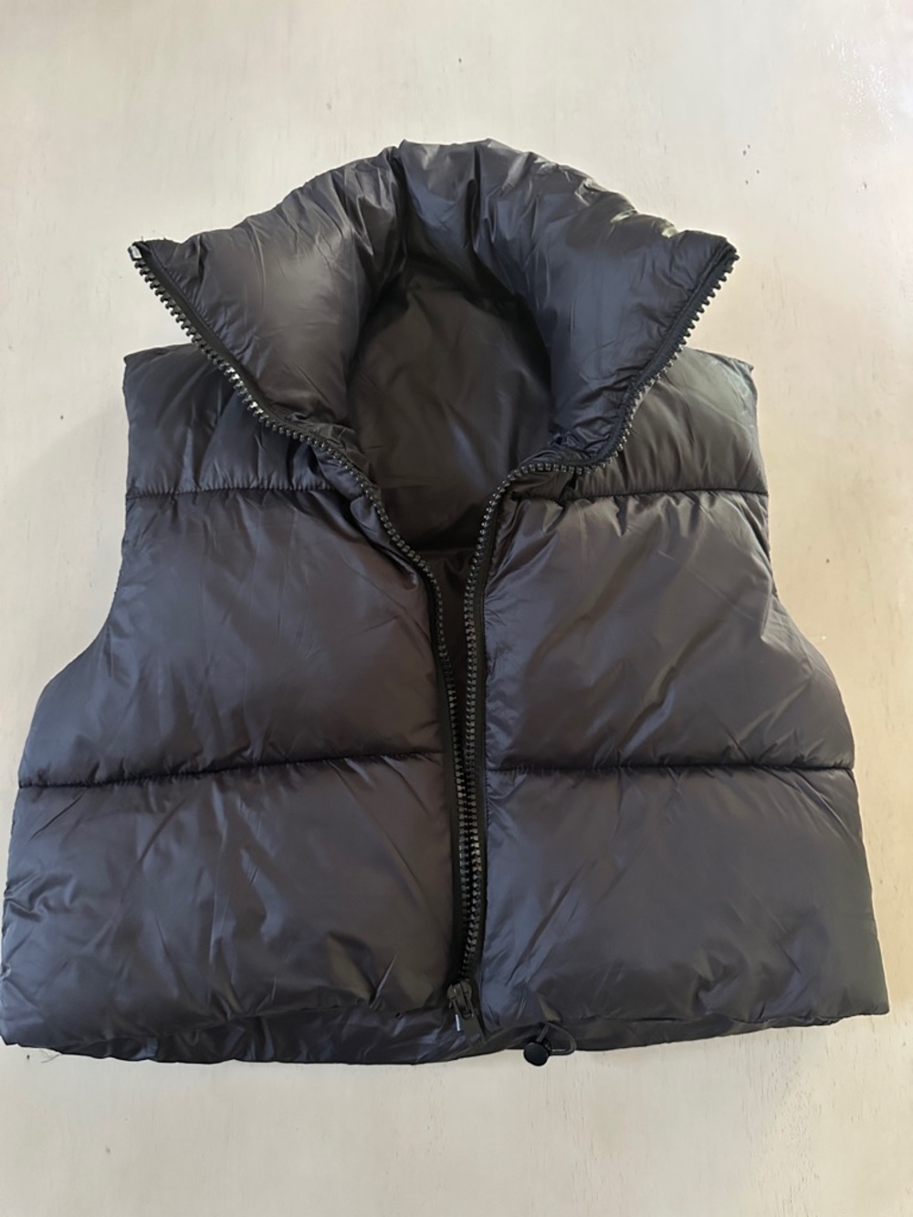 Black Puffer Vest - size XS